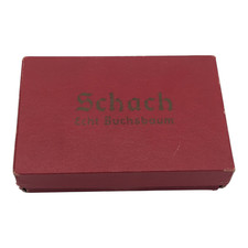 Vintage Schachfiguren aus Buchsbaum mit OVP Königshöhe 6 cm KOMPLETT