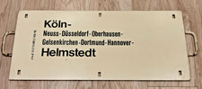 Zuglaufschild Metall Köln Neuss Düsseldorf Gelsenkirchen Helmstedt Dortmund DB