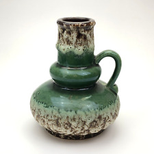 Jopeko Fat Lava Vase | Grün Keramik 60er 70er West Germany | Vintage RAR