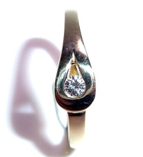 Ring 585 Gold Weißgold 0.09