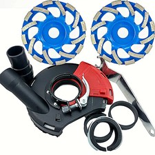 Profi Absaughaube für Winkelschleifer + 2 x PREMIUM Diamantschleiftopf Ø 125 mm