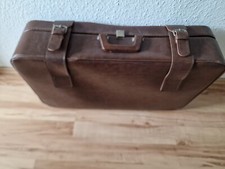 Retro Koffer Leder Braun Ca