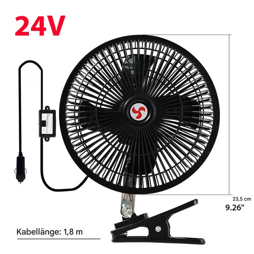 24v pkw auto ventilator - 24v, 8”
