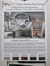 Innenraum Dekor Cockpit für Skoda Octavia 1996-2002 Carbon-Fiber Optik 14tlg