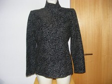  Gr. 40 Jacke NEU Damen schwarz grau gewalkt Walkjacke GHARANI STROK 47 % Wolle