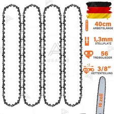 4x Sägekette 16" 40cm 56TG 3/8" 1,3 mm für Kettensäge Stihl Dolmar Einhell Bosch