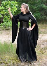 Mittelalter Kleid Isra mit Trompetenärmeln, schwarz, Gr. L (40,02€/1Stk)