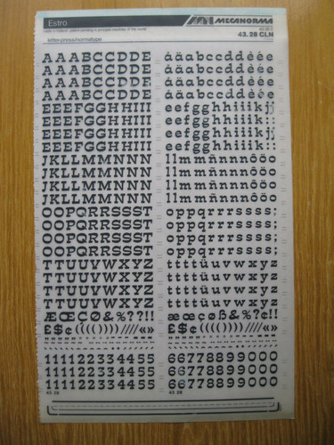 Mecanorma upp low num - mecanorma, upp/low/num