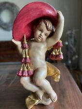 Engel♥️ XXL Kardinalsengel Holz geschnitzt massiv 52!cm Südtirol Gold