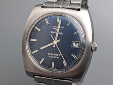 Longines Admiral Five Star Edelstahl Automatik Herrenuhr Vintage 34mm