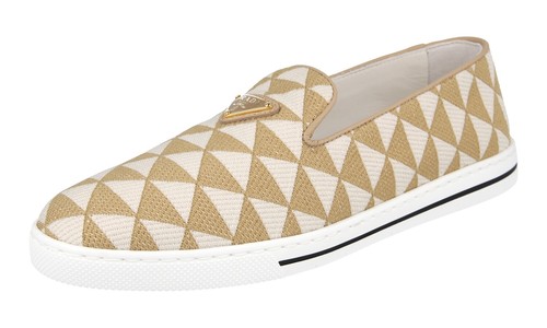 Prada canvas symbole loafer - prada,