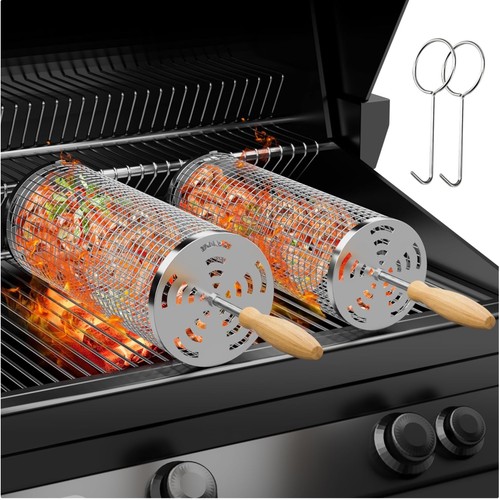 Grillkorb 2er set edelstahl - set,,
