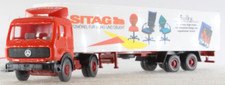 Wiking 1:87 LKW A.S.S MB 1644 S Koffer Sattelzug Sitag Sulky 1990 GK 542/14A