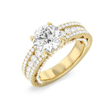 Verlobungsring 14K Gelbgold