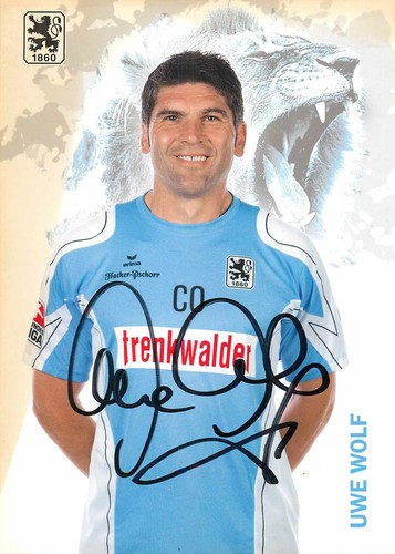 Autogramm uwe wolf - wolf, fussball