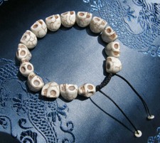 Weiße tibet totenkopf mala - totenkopf,