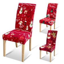 Stuhlhussen Weihnachten Stuhlüberzug 4-12x Stuhlbezug Rot Universal Deko stretch