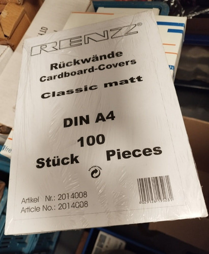 Renz cardboard covers - renz,