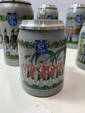 0,5 L Krug Augustiner-Bräu München Oktoberfest 1988 Bierkrug Zinndeckel N.17