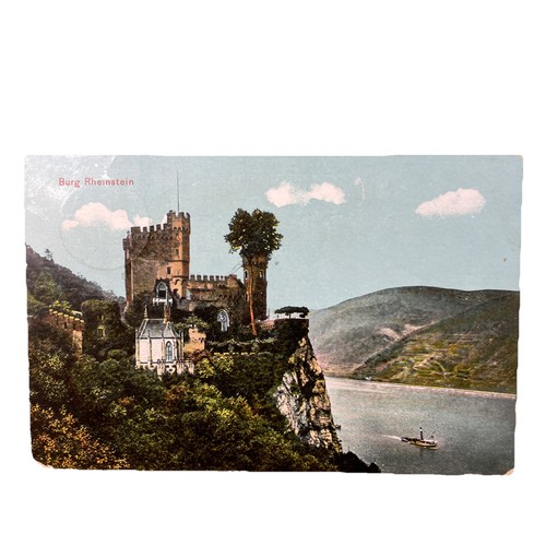 Postkarte burg rheinstein - postkarte,