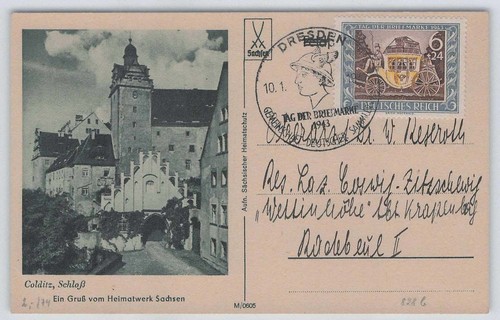 Reich 828 ersttagskarte - 828,