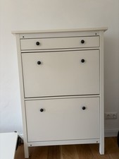 IKEA HEMNES Schuhschrank, 2fach, weiß, 89x30x127 cm