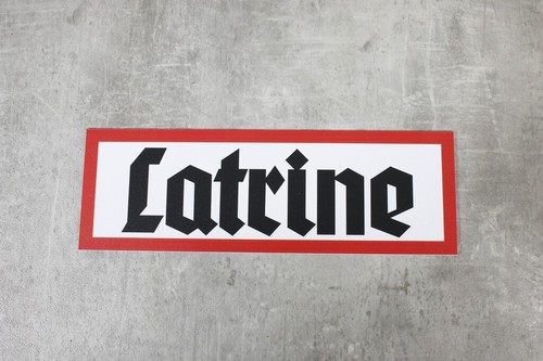Schild latrine retro - schild, wc
