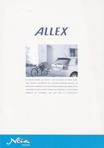 Toyota allex corolla prospekt - corolla,