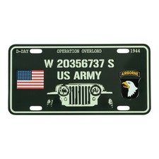 License Plate US Car Army