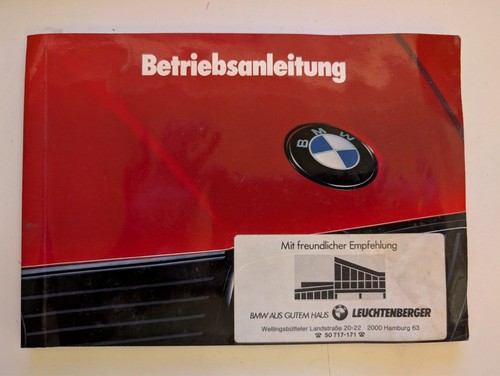 Betriebsanleitung bmw 3er - bmw,