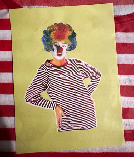 Clown kostüm set rot weiß - clown-kostüm, set: