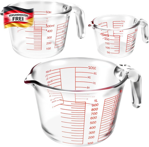 Messbecher set 3er glas - set,