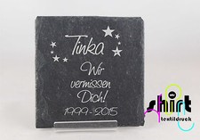 Tiergedenkstein Grabplatte Grabtafel Hund Katze Schiefer Tafel Tiergrabstein