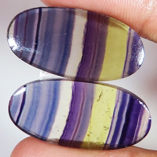 Natürlich fluorit paar oval - fluorit,