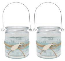 Windlicht Glaube Liebe Hoffnung Hellblau Fisch Kommunion Konfi 9cm H 2 Stk.