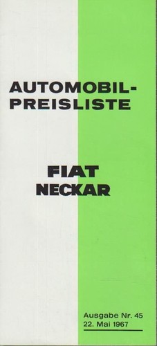 Automobil preisliste fiat - automobil-, :