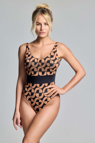 Damen ganzanzug braun und - damen,