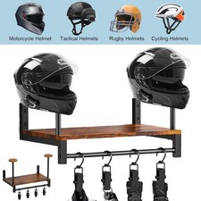 Helmhalter Wandhalterung Plattenständer Display Organizer Wand Holz Helm Racks