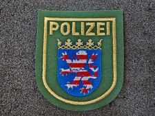 RS10) Polizei Hessen Abzeichen für alte grüne Uniform Patch Ärmelabzeichen