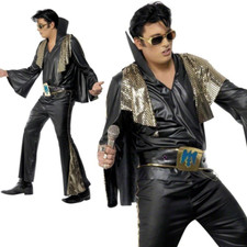 Elvis Schwarz und Gold Kostüm