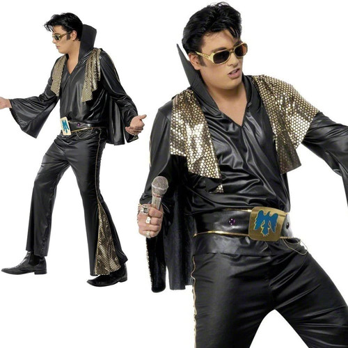 Elvis schwarz und - gold, kostüm