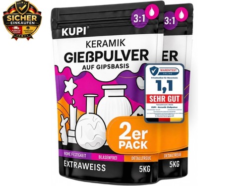 Keramik gießpulver weiß 10kg - weiß,