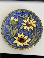 Teller Sonnenblumen Gelb Blau