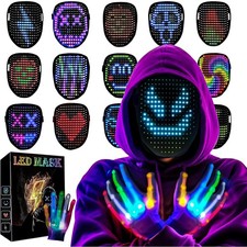 Led maske handschuhe kostüm - maske,