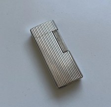 Mark Cross Gas-Feuerzeug Versilbert basierend auf SAFFA 21 Italy 80er Vintage