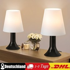 2er Set E14 Tischlampen Tischleuchten Ambiente Lampe 24cm Nachttisch-Leuchte