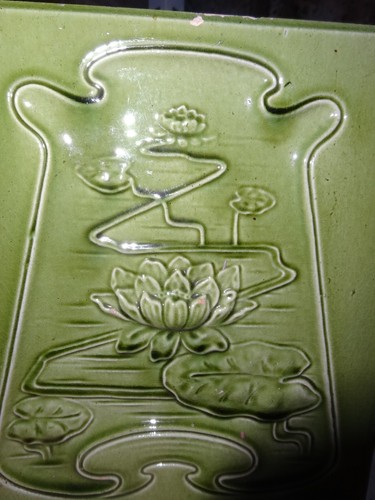 Ofenkachel antik jugendstil - ofenkachel,