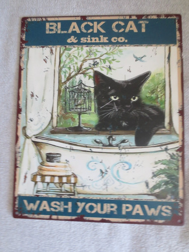 Metallschild katze schild - katze,
