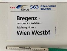 Zuglaufschild innen aus ÖBB