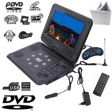 9 Zoll DVD-Spieler Fernseher Tragbarer DVD-Player mit Akku HD Schwenkbildschirm